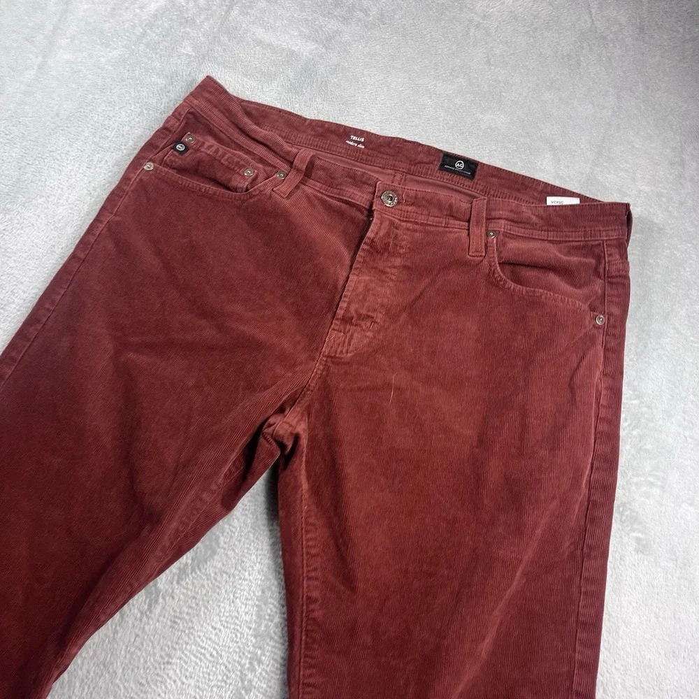 AG Adriano Goldschmied Men's Size 36x28* Tellis Modern Slim Red Corduroy Pants